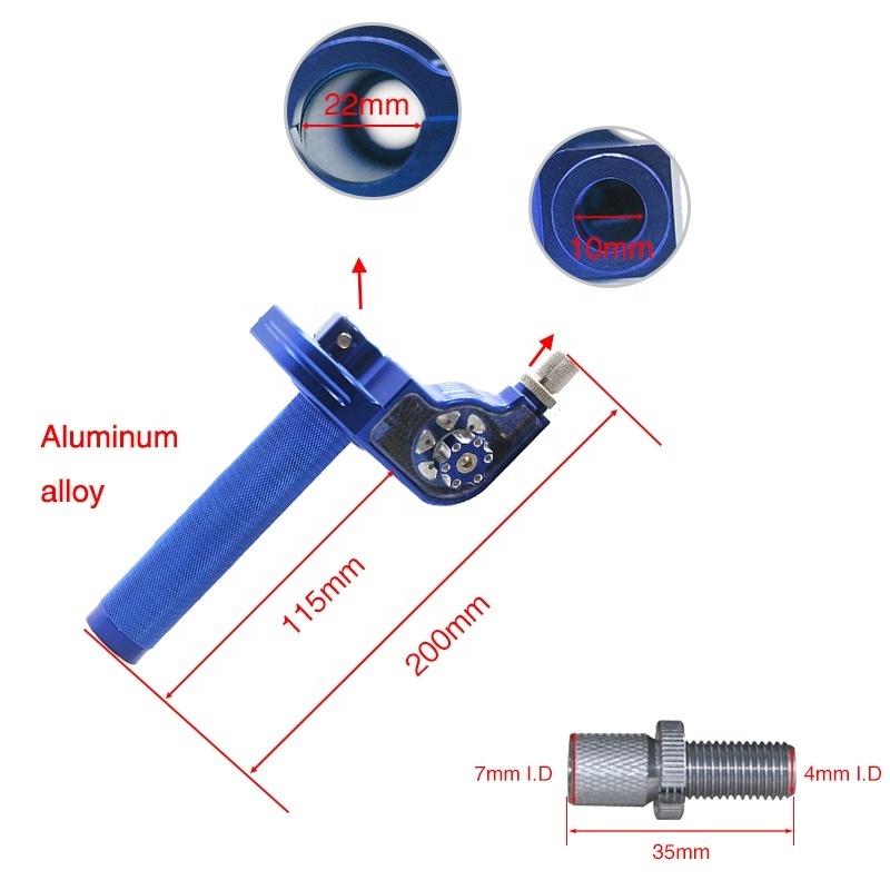 7/8'' 22mm Universal Handlebar CNC Aluminum Throttle Grip With Throttle Cable Dirt Pit Bikes