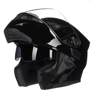 Flip up motorcycle helmet Dual lens system racing helmet removable and washable lining