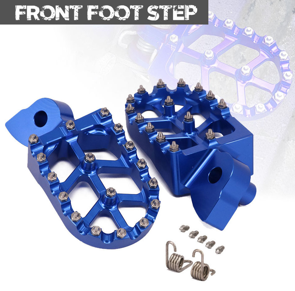 Motorcycle Aluminum Foot Rest Pegs For  YZ85 YZ125   YZ250   YZ250F YZ450FX  Pit Dirt Motor Trail Bike Motocross Front Foot Step