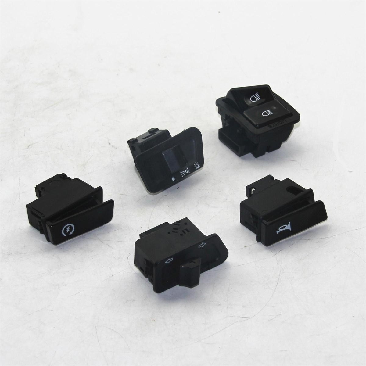 5 pcs one set  3 Pin H/L Beam Dimmer Switch Motorcycle Handle Switch On Off  Low Beam High Beam Turn Signal Horn Switch