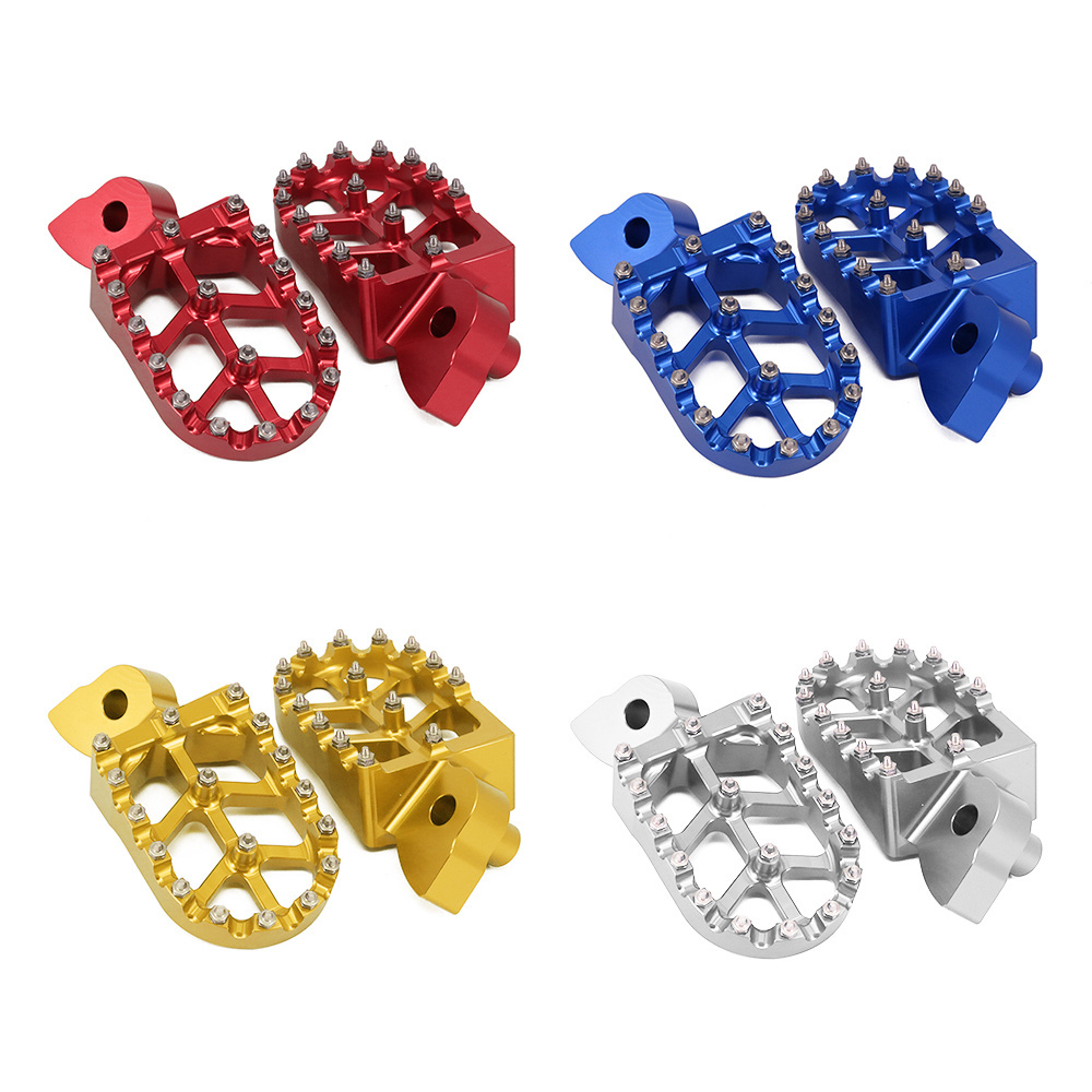 Motorcycle Aluminum Foot Rest Pegs For  YZ85 YZ125   YZ250   YZ250F YZ450FX  Pit Dirt Motor Trail Bike Motocross Front Foot Step