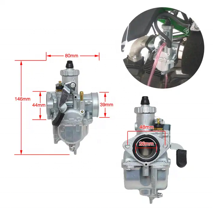 26mm 110cc 125cc Pit Dirt Bike ATV Quad PZ26 Performance Carburetor Assy VM22 Motorcycle Carburetor With Repair Kit