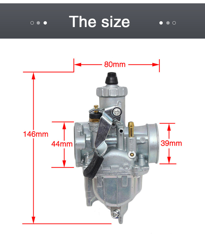 26mm 110cc 125cc Pit Dirt Bike ATV Quad PZ26 Performance Carburetor Assy VM22 Motorcycle Carburetor With Repair Kit