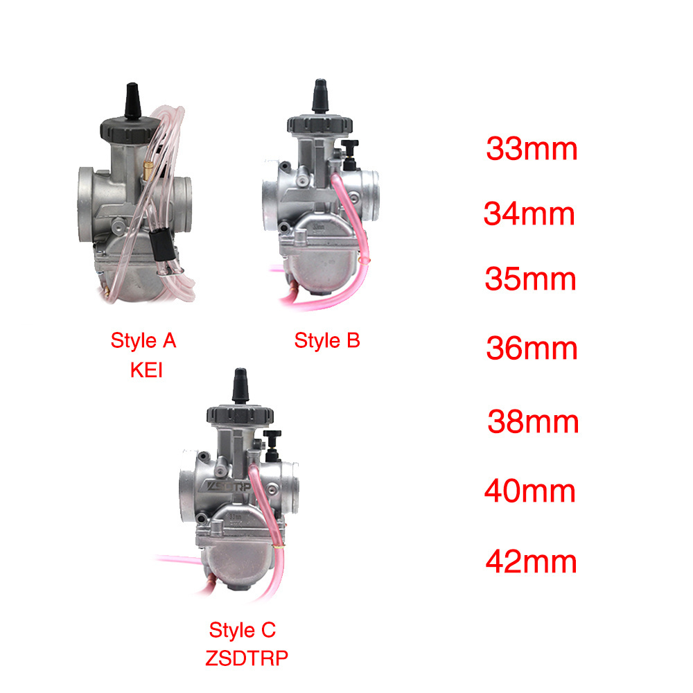 Wholesale 33,34,35,36,38,40,42mm Air Striker Carburetor for 4 Stoke Engine Motorcycle Scooter Dirt Bike ZSK Carb