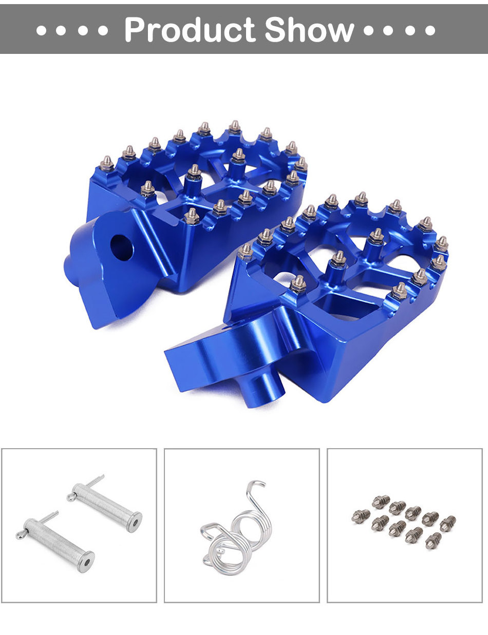 Motorcycle Aluminum Foot Rest Pegs For  YZ85 YZ125   YZ250   YZ250F YZ450FX  Pit Dirt Motor Trail Bike Motocross Front Foot Step