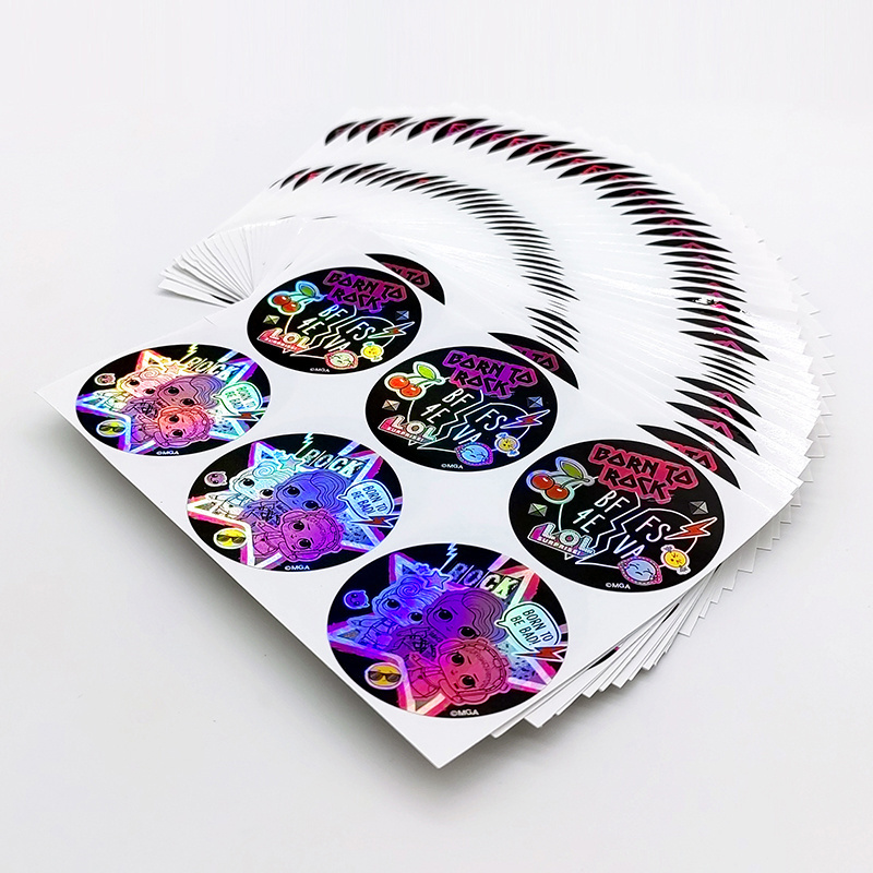 High quality laser holographic sticker sheet scratch off sticker wholesale