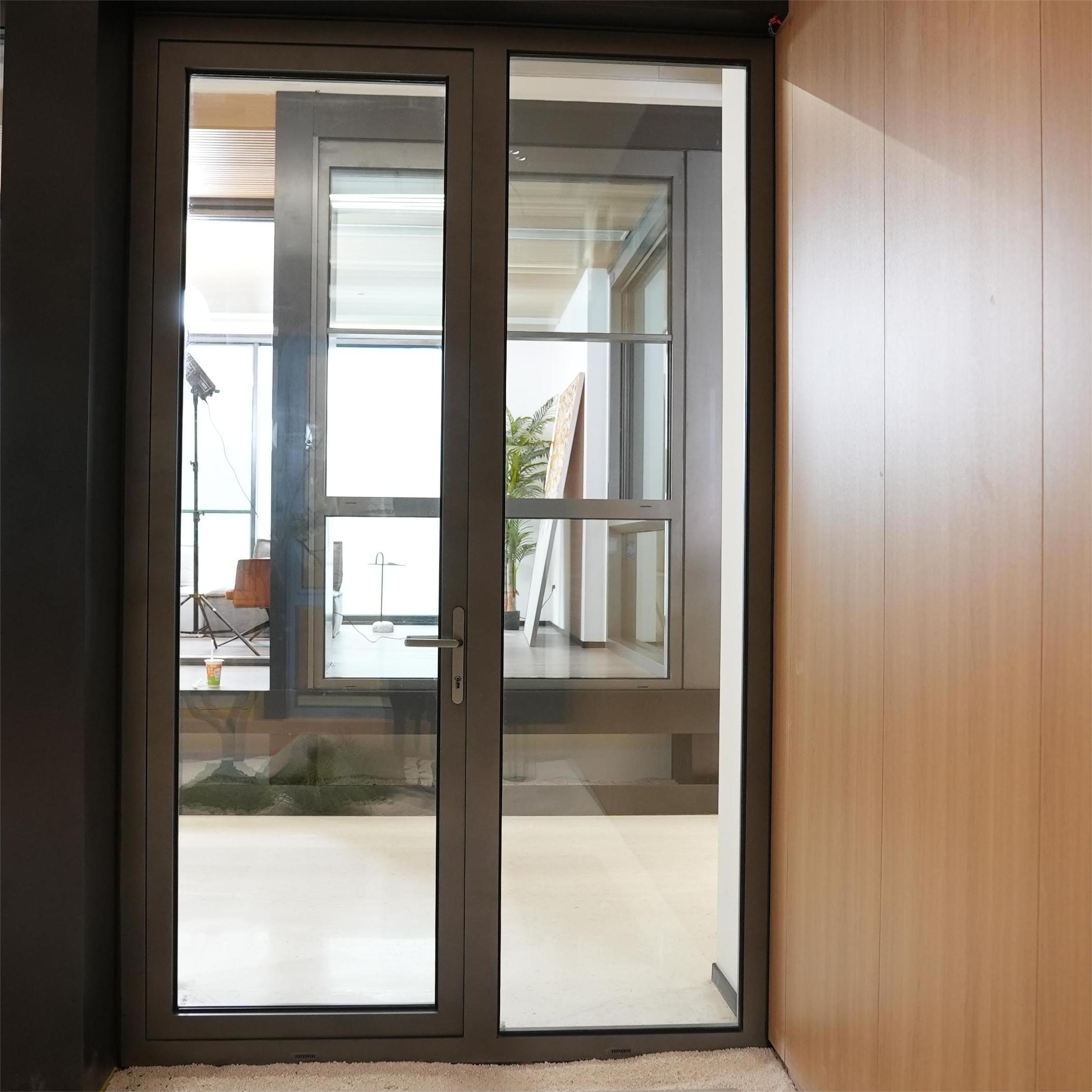 High end Customized Speialty Shape  Doors Narrow Frame Exterior Metal Arch Single Cheap Modern Aluminum Casement Arc Door