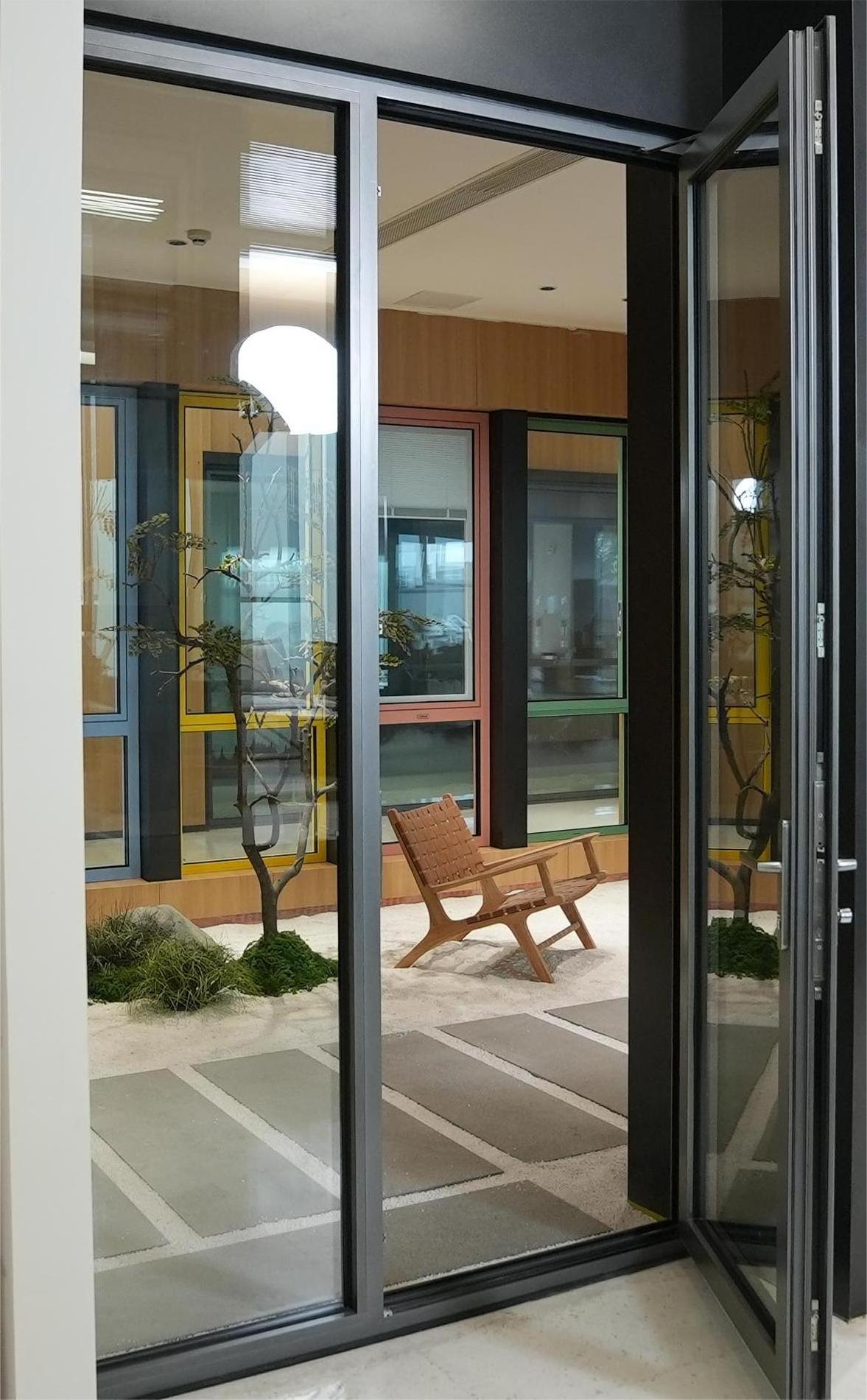 High end Customized Speialty Shape  Doors Narrow Frame Exterior Metal Arch Single Cheap Modern Aluminum Casement Arc Door