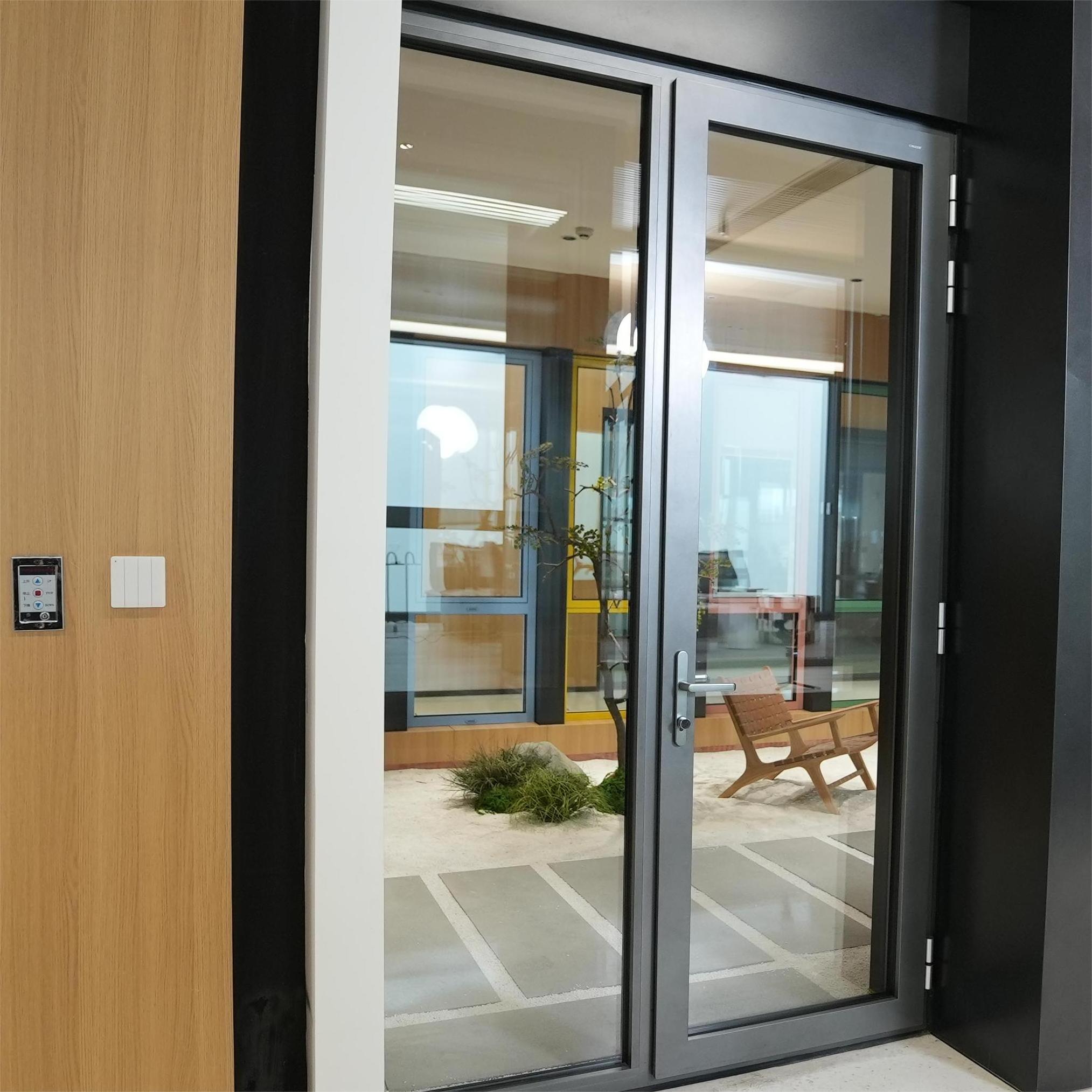 High end Customized Speialty Shape  Doors Narrow Frame Exterior Metal Arch Single Cheap Modern Aluminum Casement Arc Door