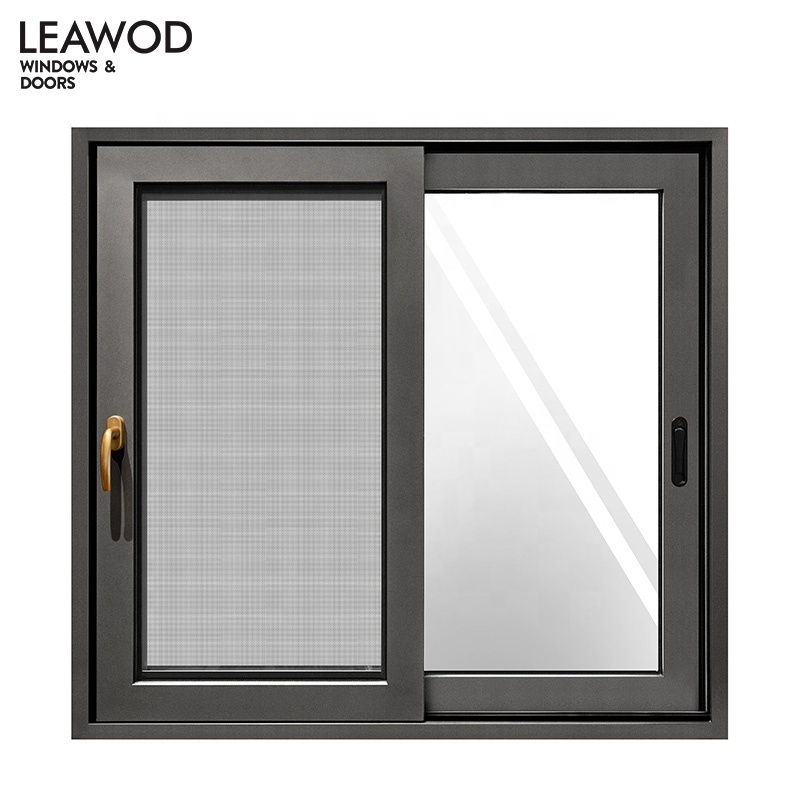 New design sliding window GLT138 with Stainless Steel Net Aluminum Glass Sliding Windows