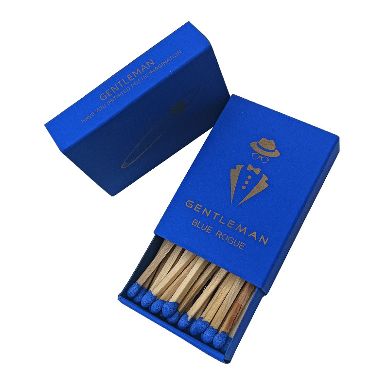 Lower MOQ safe wholesale price Small Matchbox Customized 48mm Colored Waterproof Matches for candle matchsticks