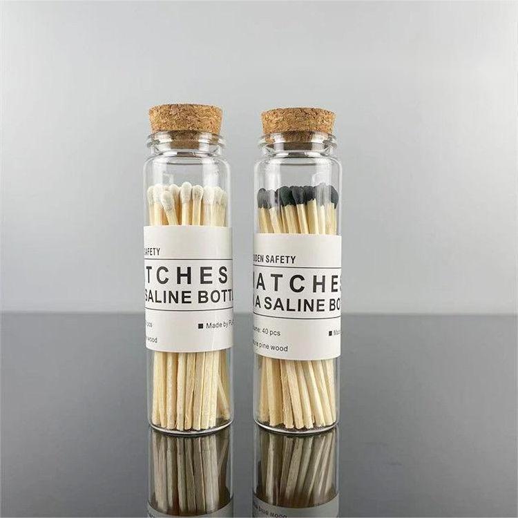 New high quality matches glass jar long scented candle matchpot cigar advertising hotel matches