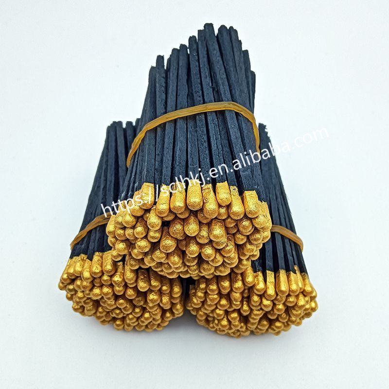 Elegant Wooden Black Matchsticks with Gold Heads Premium Quality Fire Starters for Home and Hotel Use