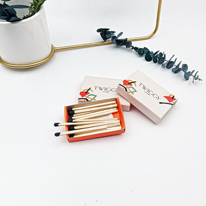 Custom small box of colored wooden matchsticks 48mm safety matches Custom box logo color