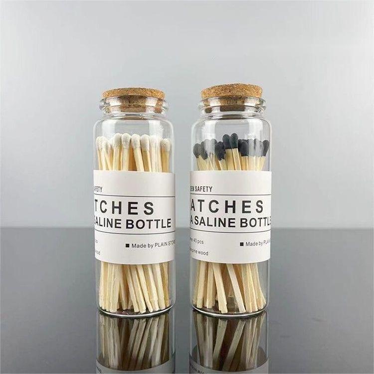 New high quality matches glass jar long scented candle matchpot cigar advertising hotel matches