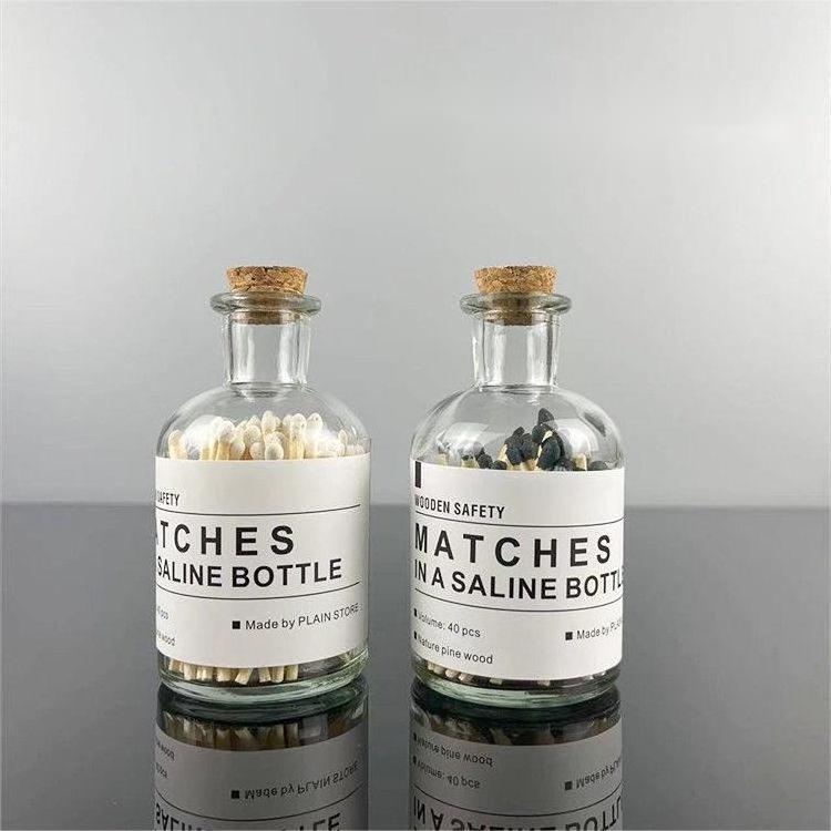 New high quality matches glass jar long scented candle matchpot cigar advertising hotel matches