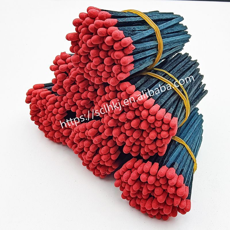 High Quality Wooden Match Sticks Factory Wholesale Customized Black Match Sticks Red Head Match for Home Hotel