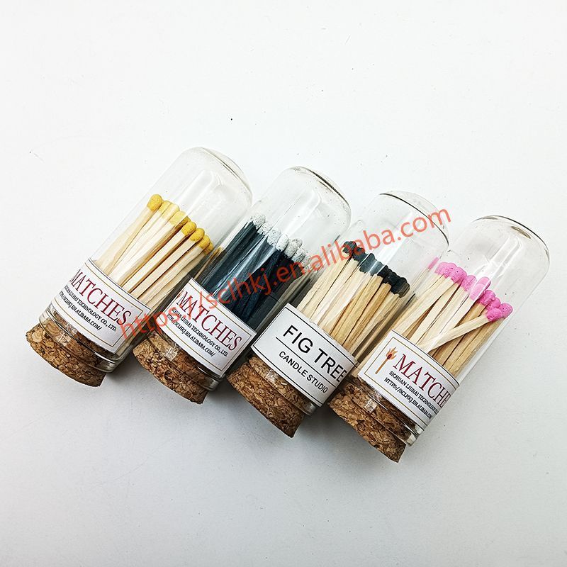 custom sticks long matches in glass jar safety holder tip personalized decorative household match strike jars