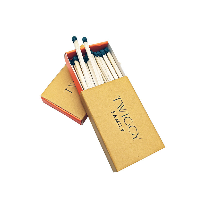 Custom small box of colored wooden matchsticks 48mm safety matches Custom box logo color