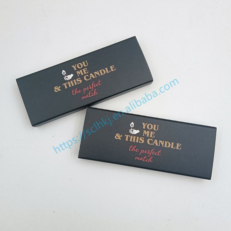 Hotel Advertising Available Matchbox Factory Processing Customized Size Stick Safety Bulk Black Box Candle Matches