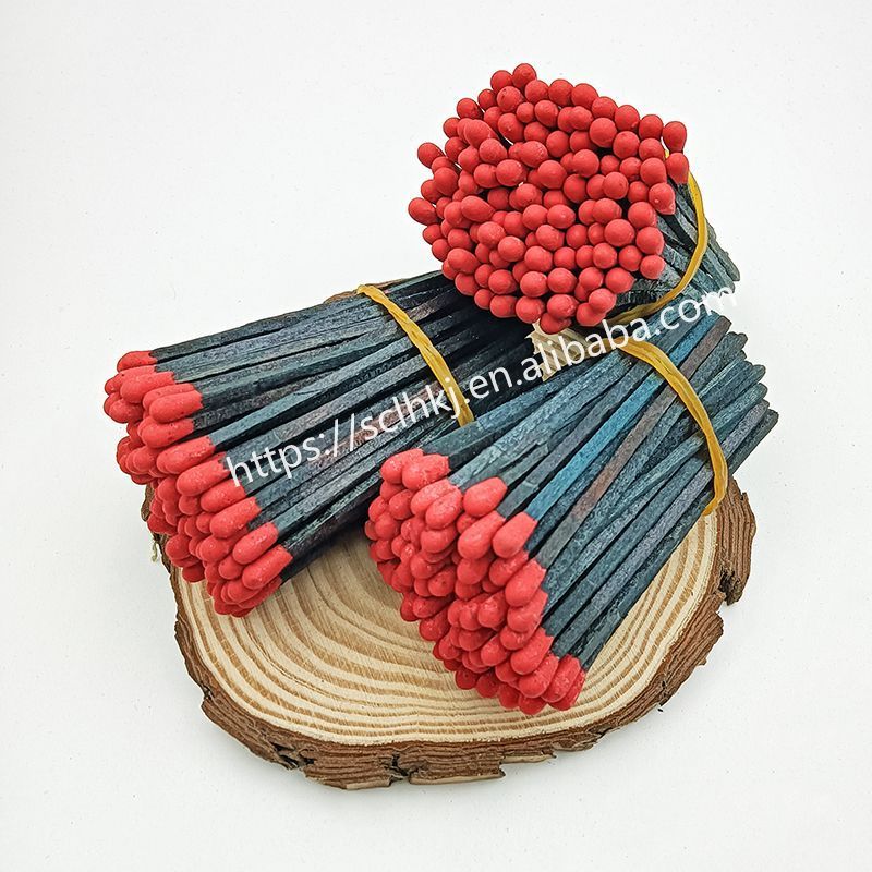 Wooden Black Matchsticks Red Head Custom Personalized Printing Wholesale Prices Custom Advertisement Colored Matches