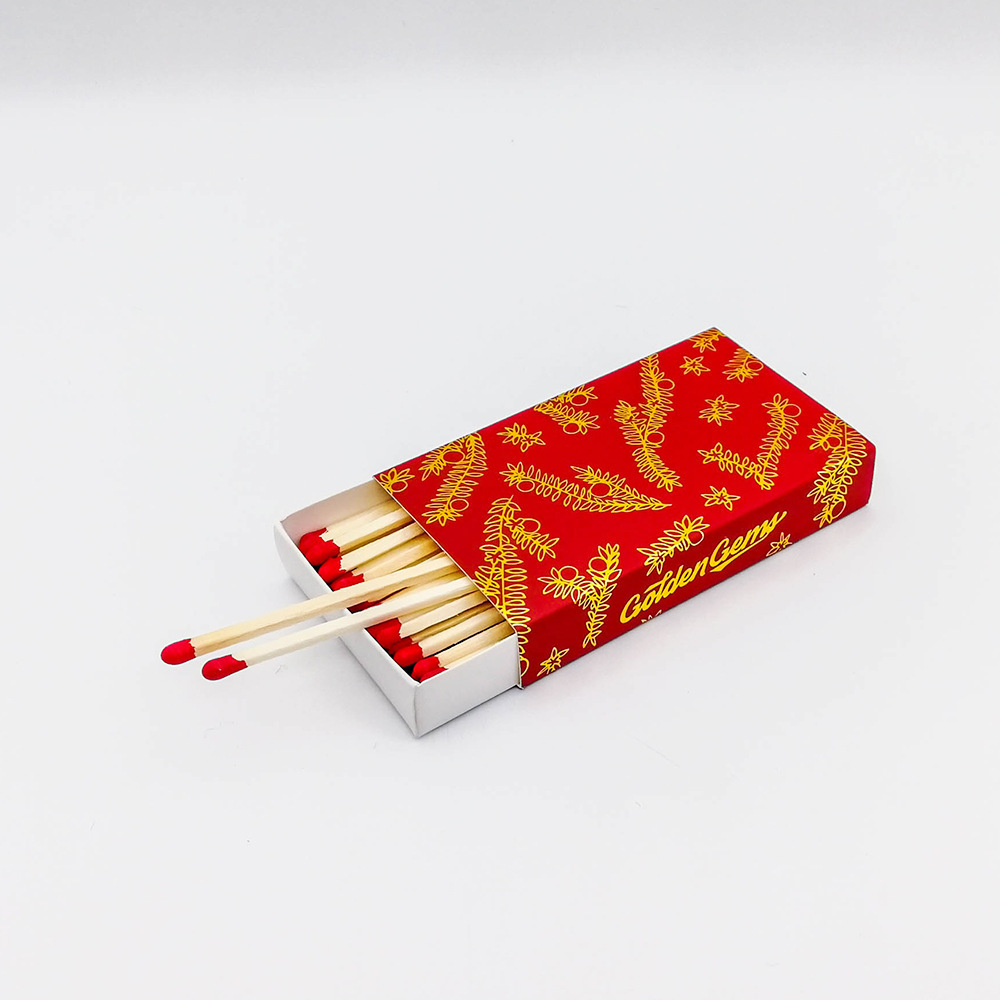 custom logo matchbox logo design 50 sticks 4 inch extra long matchstick boxes colorful candle matches