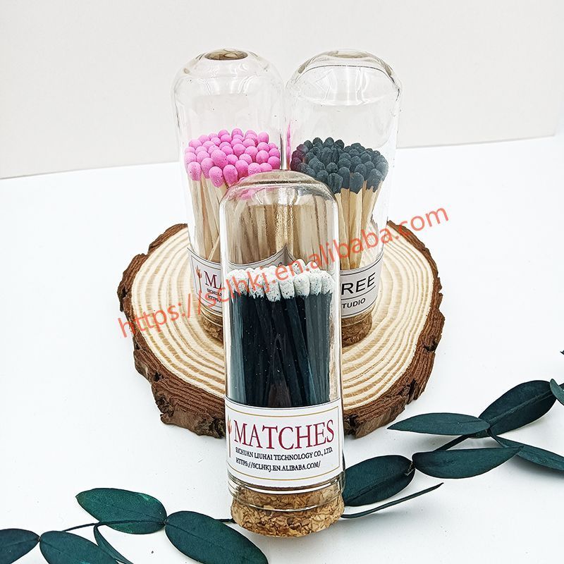 custom sticks long matches in glass jar safety holder tip personalized decorative household match strike jars