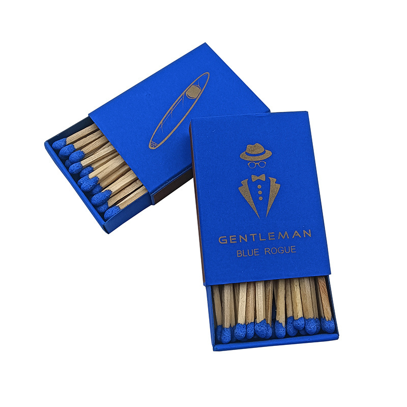 Lower MOQ safe wholesale price Small Matchbox Customized 48mm Colored Waterproof Matches for candle matchsticks