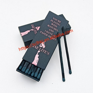 Custom Black Box Pink Logo All Black Match Premium Candle Boxes Match Candles Matchsticks