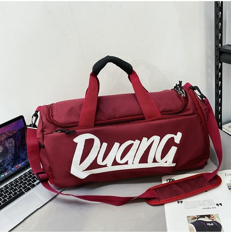 Travel Outdoor Duffel Bag with Shoe Compartment Cross-body Bag Fashion Custom Logo Letter Pattern Sport Gym Bags