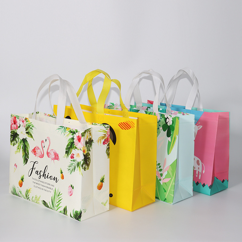 promotion Hot Selling Custom High Quality reusable grocery shopping tote handled non woven bag with logo printed Pp bags