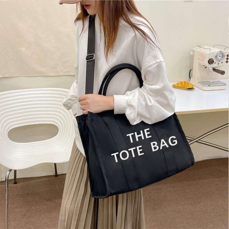 Fashionable custom fabric thicken cotton women's canvas tote bag