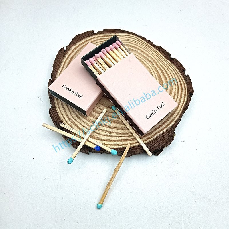 Production matchbox candle matches long match box printed wholesale price matches for candles