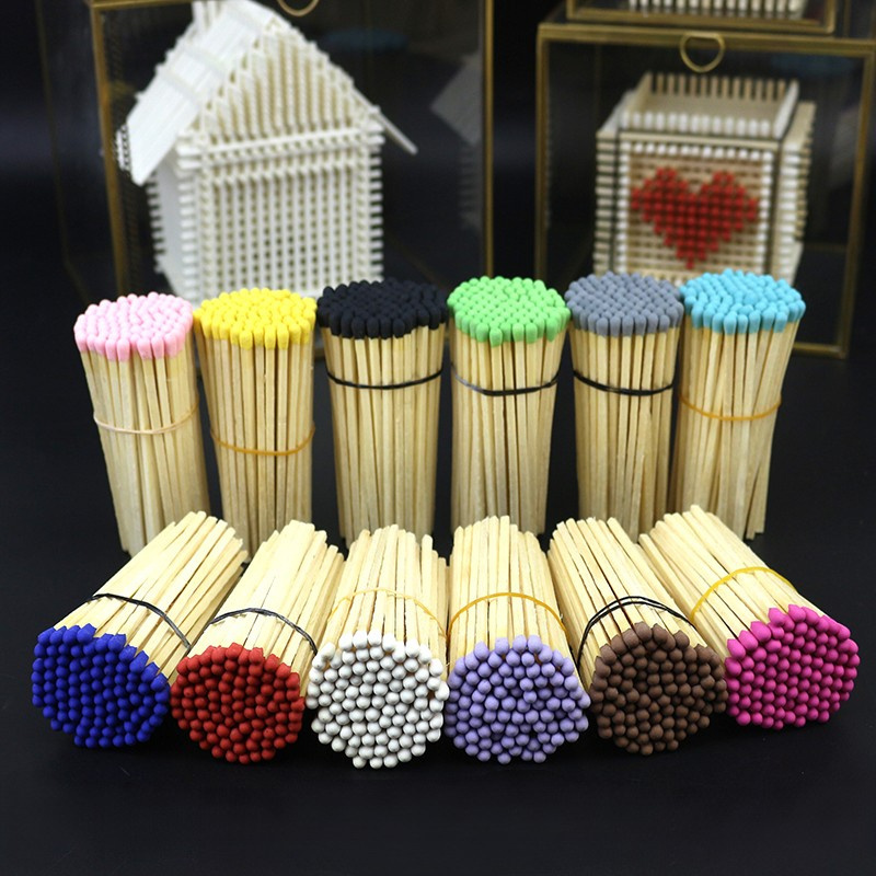 Selected Bulk Matches Student Handmade Art Firewood Cigar Pipe Extended Matches for Scented Candles