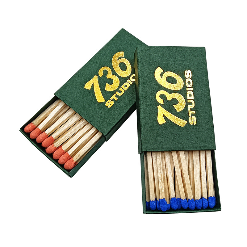 High quality matches color matching promotional wood box customization high quality personalized long print advertising match