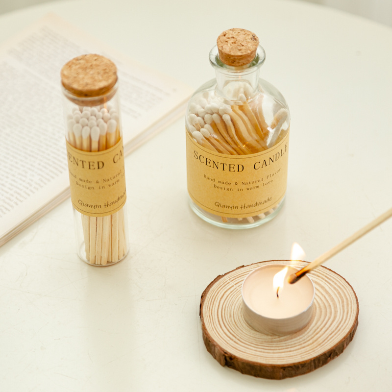 Custom Matches Glass Bottle Vintage Match Bottle Vintage Wood Fragrance Waterproof Match