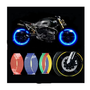 Motorcycle Accessories Stickers Wheel Sticker Reflective Coloring Wheel Rim Stickers For Car Bike