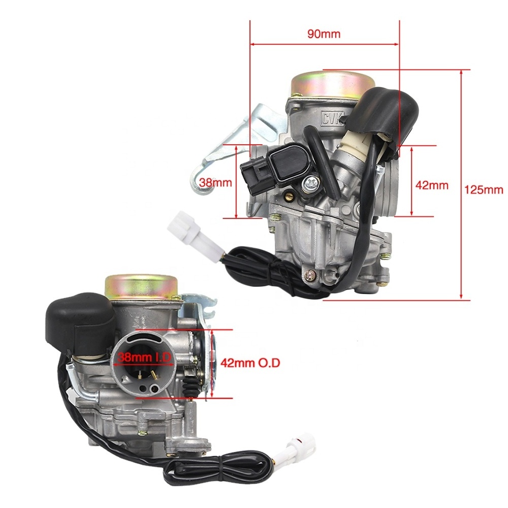 GY6 Motorcycle Engine Parts Motorcycle Carburetor CVK 24 24.5mm For GY6 100 125 150 CC