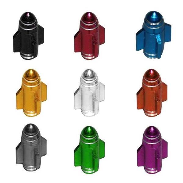 Wholesales Aluminum Rocket Style Car Truck Air Port Cover Tire Rim Valve Wheel Stem Caps CNC Tire Tube Valve Cap For Motorcycle