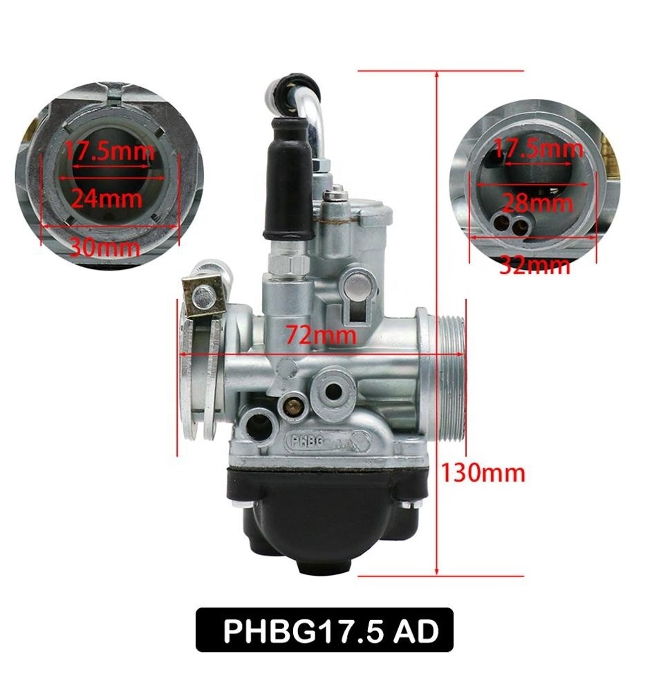 17.5mm 19.5mm 21mm Motorcycle PHBG Racing Carburetor For 50cc 90cc Dirt Pit Bike