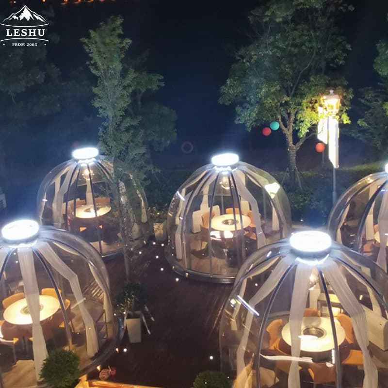 Hot sale leshu  Wholesale Luxury Geodesic Dome Tents Resort Transparent Outdoor Safari Igloo Dome House Events Tent