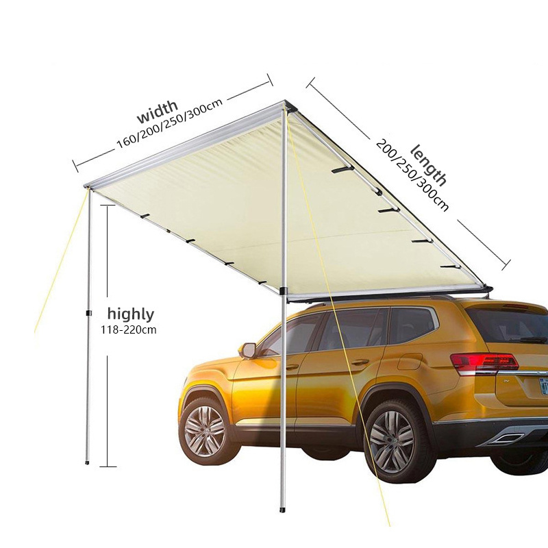 Versatility Awning Camping Car Tail Waterproof Shed 210D Silver Coated Oxford Cloth Tent for Outdoor camper trailer tents SUV RV