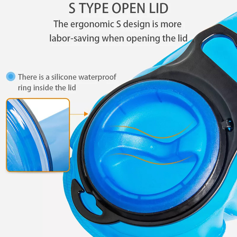 3Liter Water Reservoir Hydration Bladder Faster Water Flow Rate Leak-Proof Water Bladder Ergonomic Shape Big Bite Valve BPA-Free