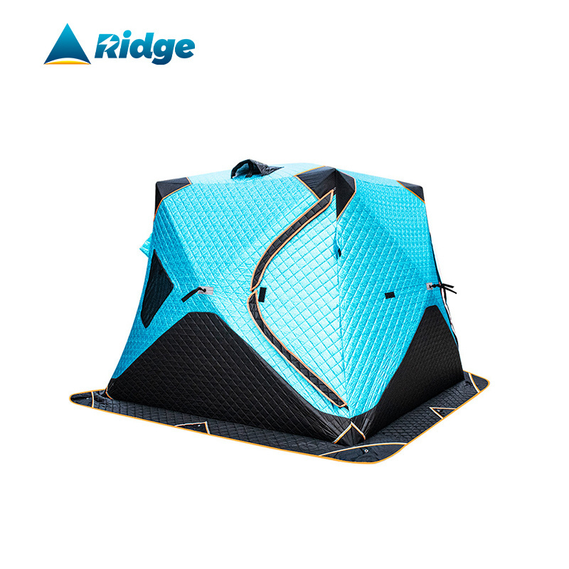 High quality 4-layer insulated ice cube winter ice fishing tent thickened 200g cotton multi-person fishing tent outdoor