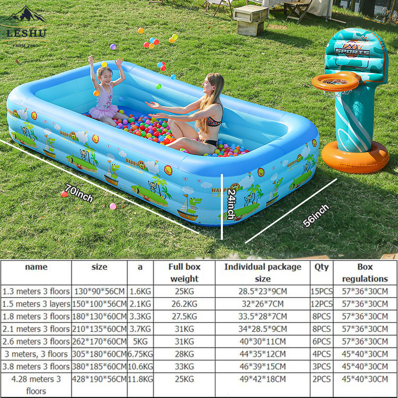 Thickening Foldable Inflatable Pool Quality PVC Summer Outdoor Bathing Pool Inflatable Swimming Pool