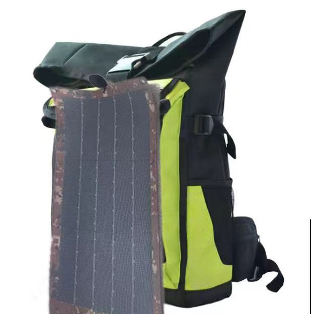 Solar Polyester Hiking Solar Panel Backpack With USB Charger Solar Panel For Digital Products backpack Flexible backpack