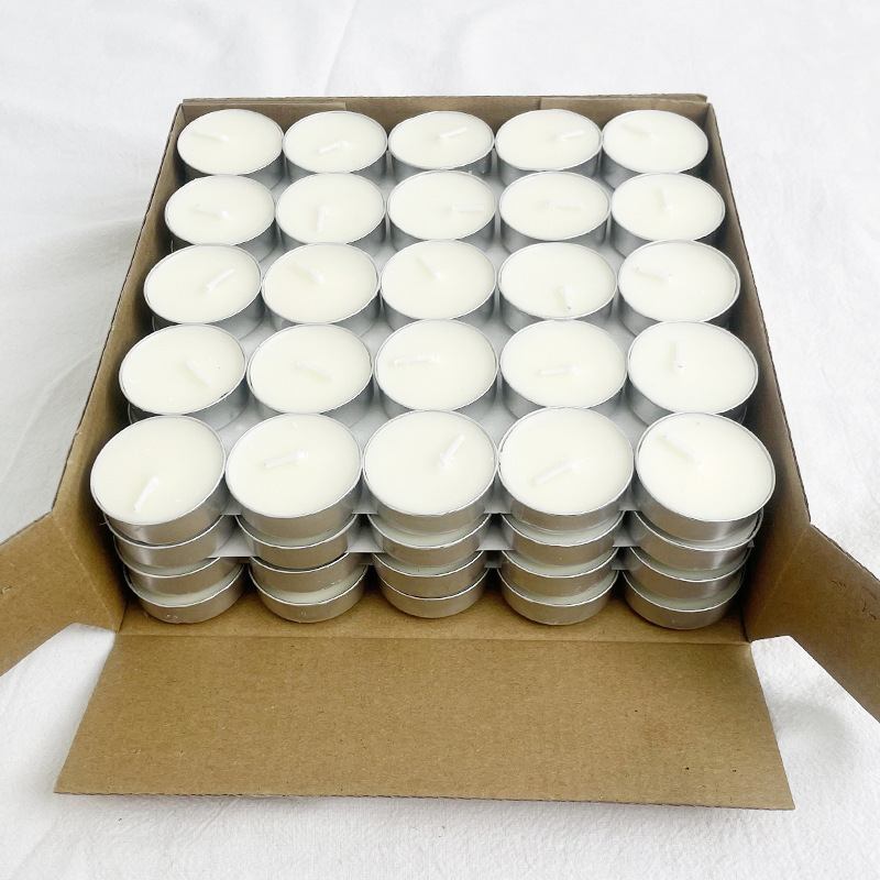 Factory wholesale paraffin wax unscented 8 hours tealight Candles