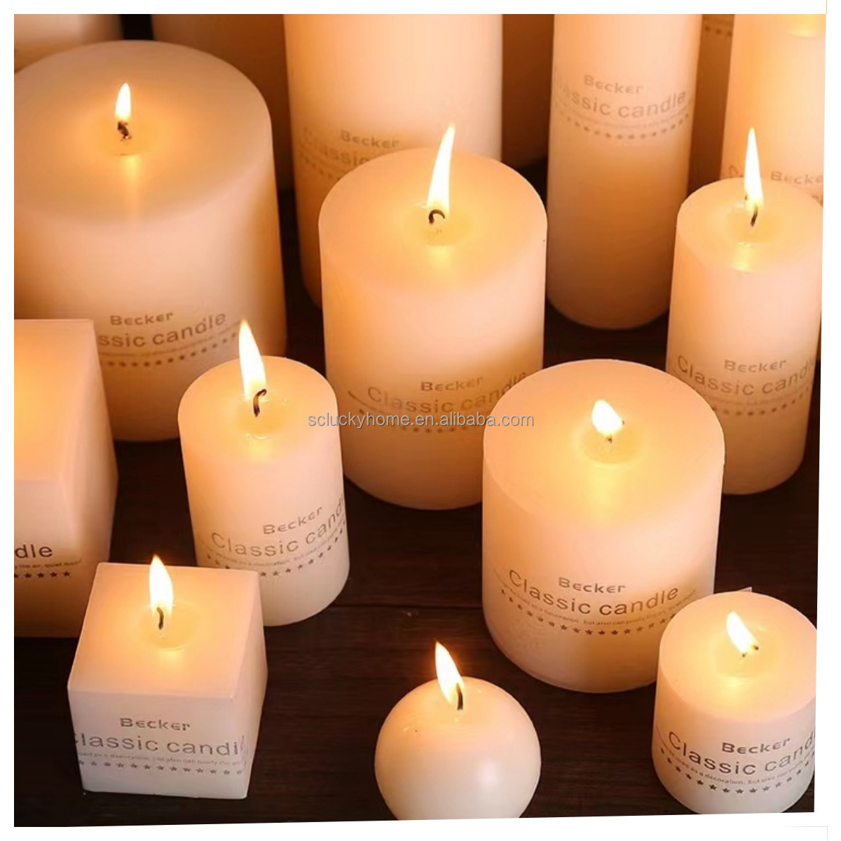 Hot selling Size 5*15cm  flameless pillar candles bulk  european candle pillar Cylindrical Candle for home decoration