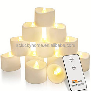 Hot Selling Battery Operated White Colorful Tealight Yellow Flicker Floating Flameless LED  Small Electric Candles