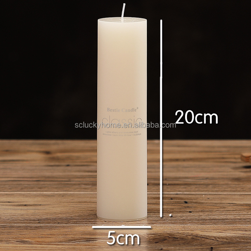 Birthday Wedding Hotel Different Size European Large Ivory White Pillar Candles Cylindrical Candle for home decoration